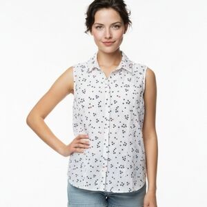 Croft & Barrow Sleeveless Star Print Top
